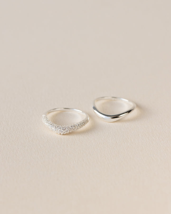 Pavé Flow Ring Set
