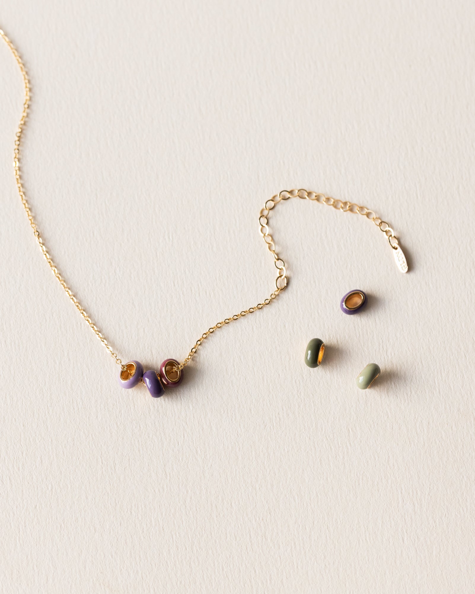 Aura Enamel Bead Necklace