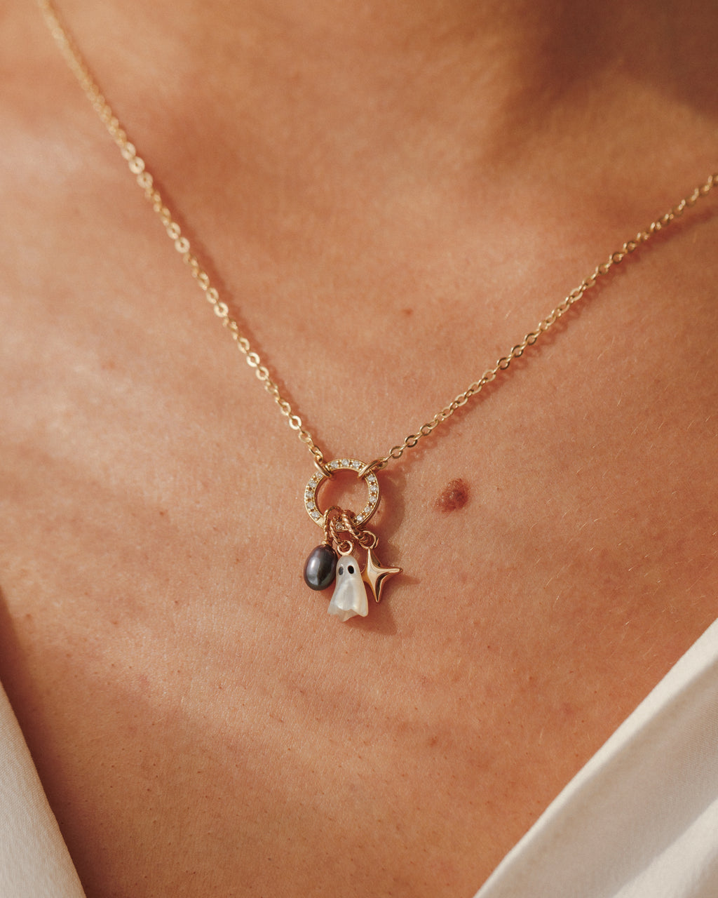 Pearly Ghost Charm