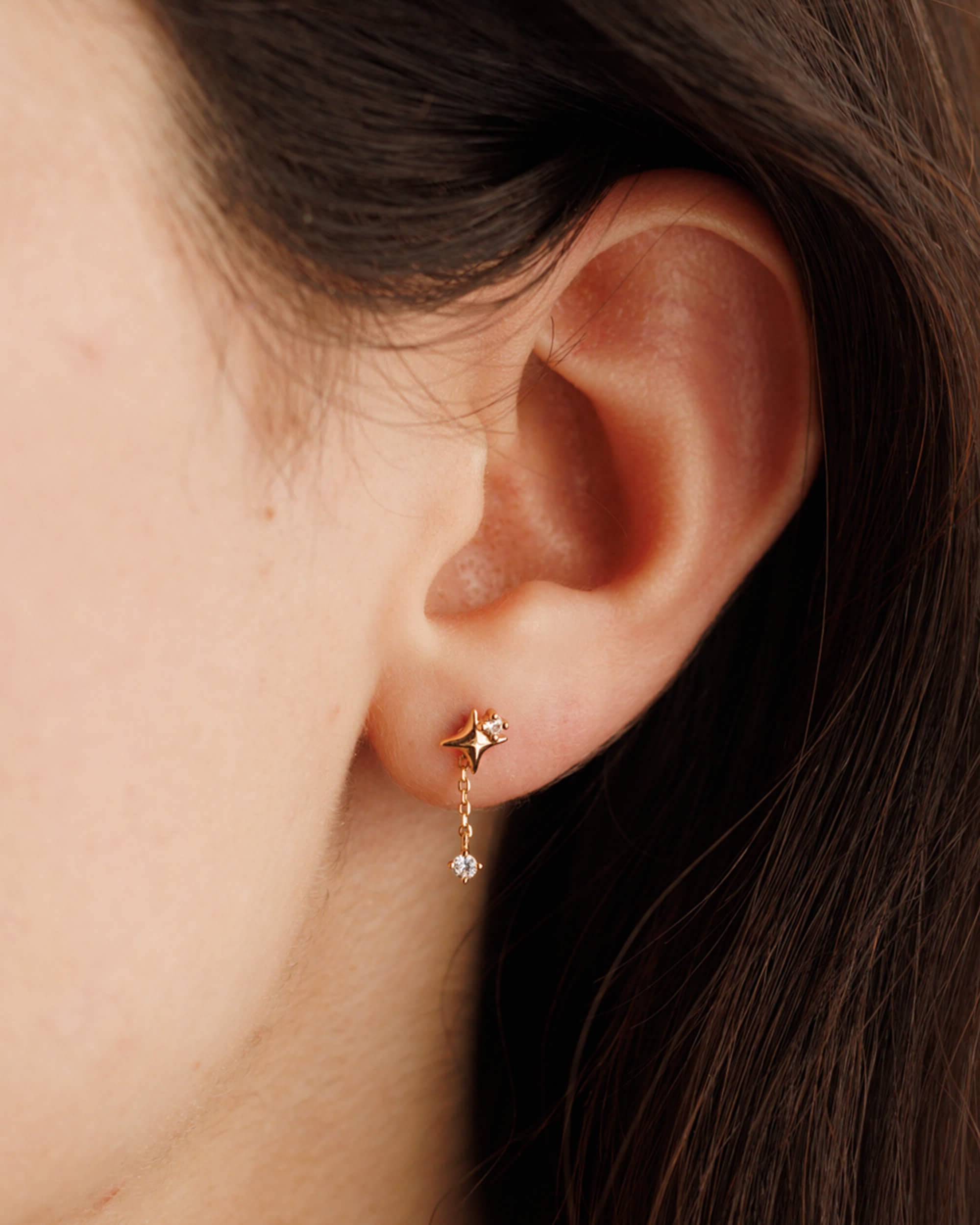 Celeste Diamond Flatback Studs