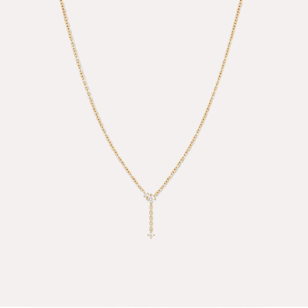Solid Gold Fallen Star Necklace