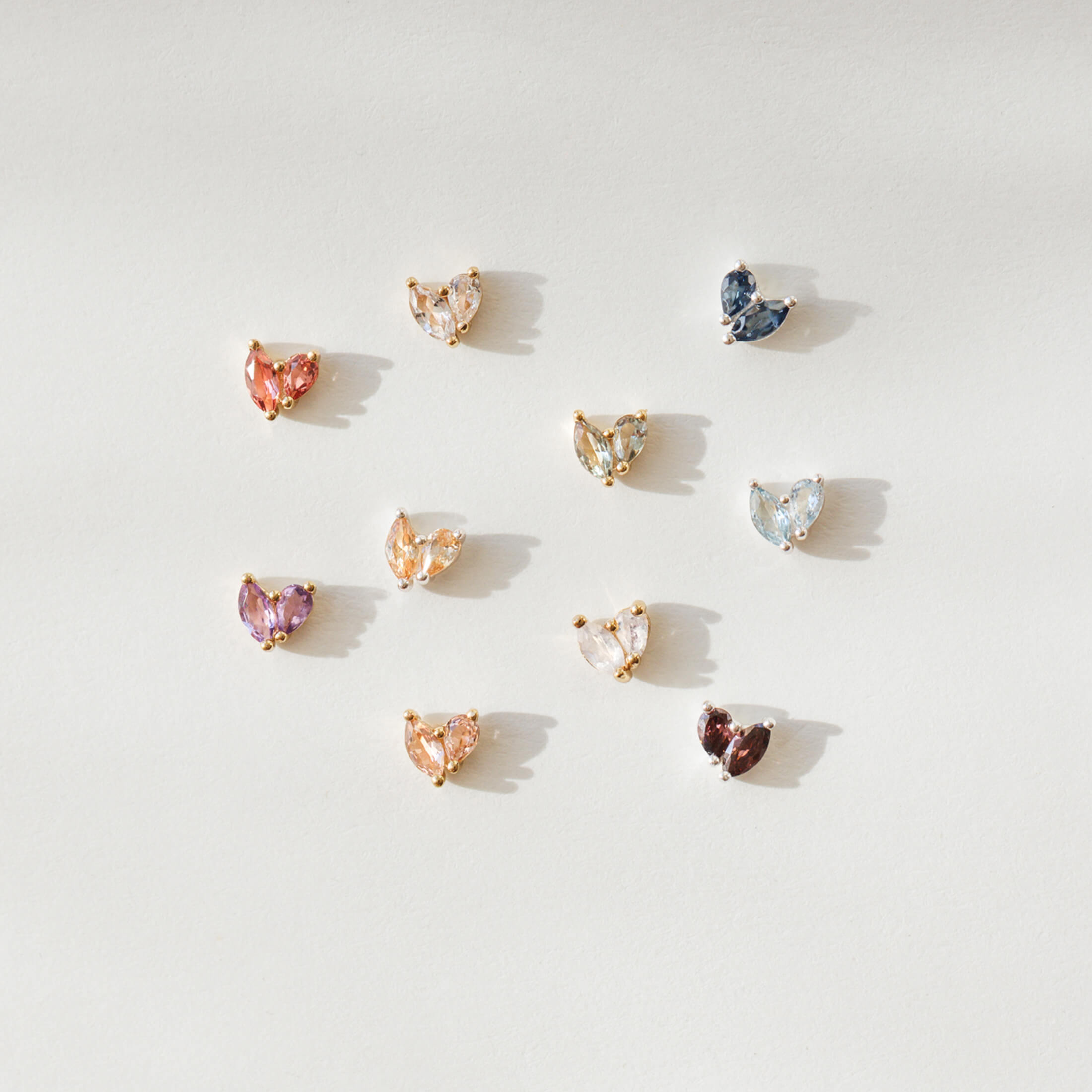 Aura Birthstone Duo Studs