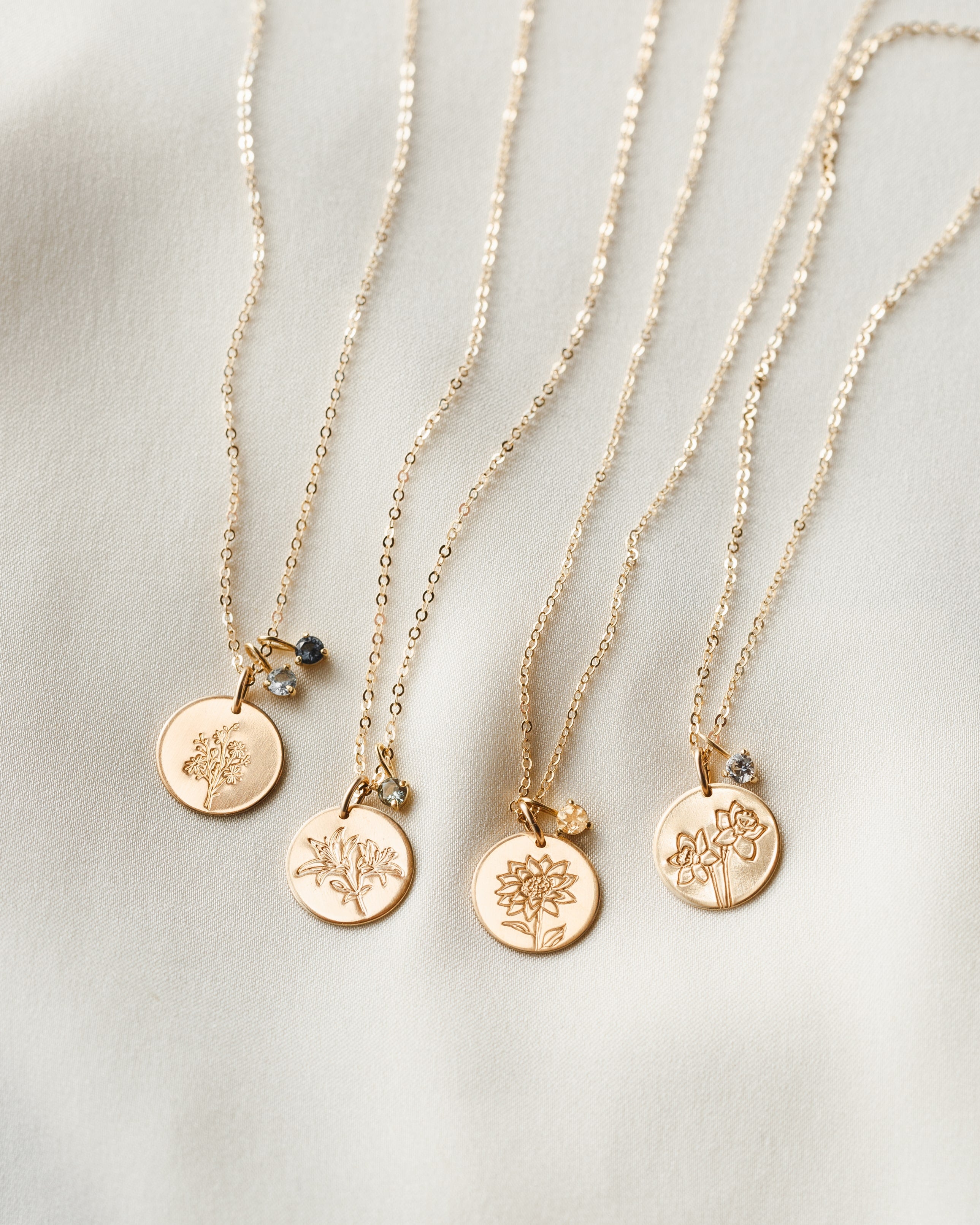 Flora Birthstone Necklace