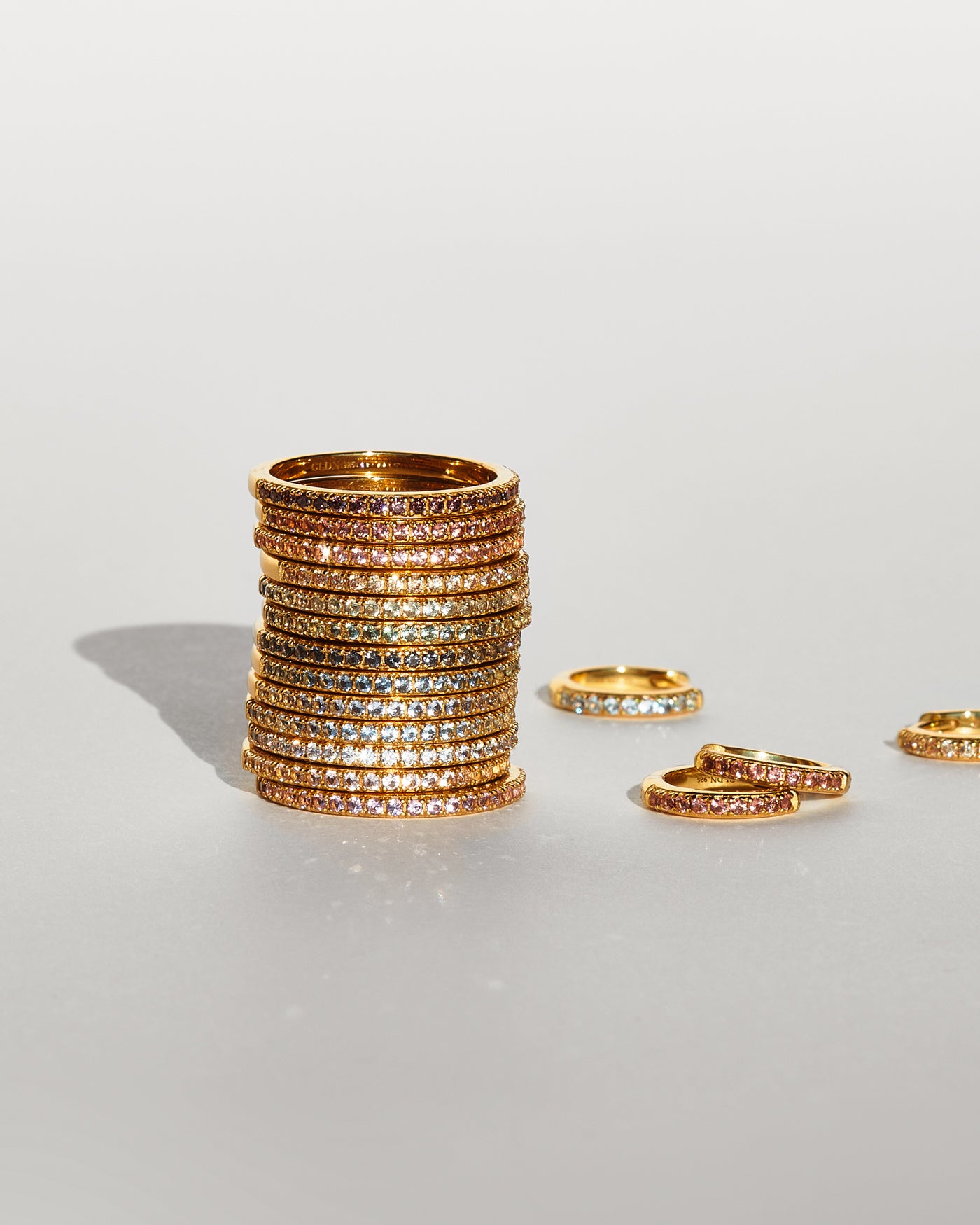 Gold Aura Birthstone Stacking Ring
