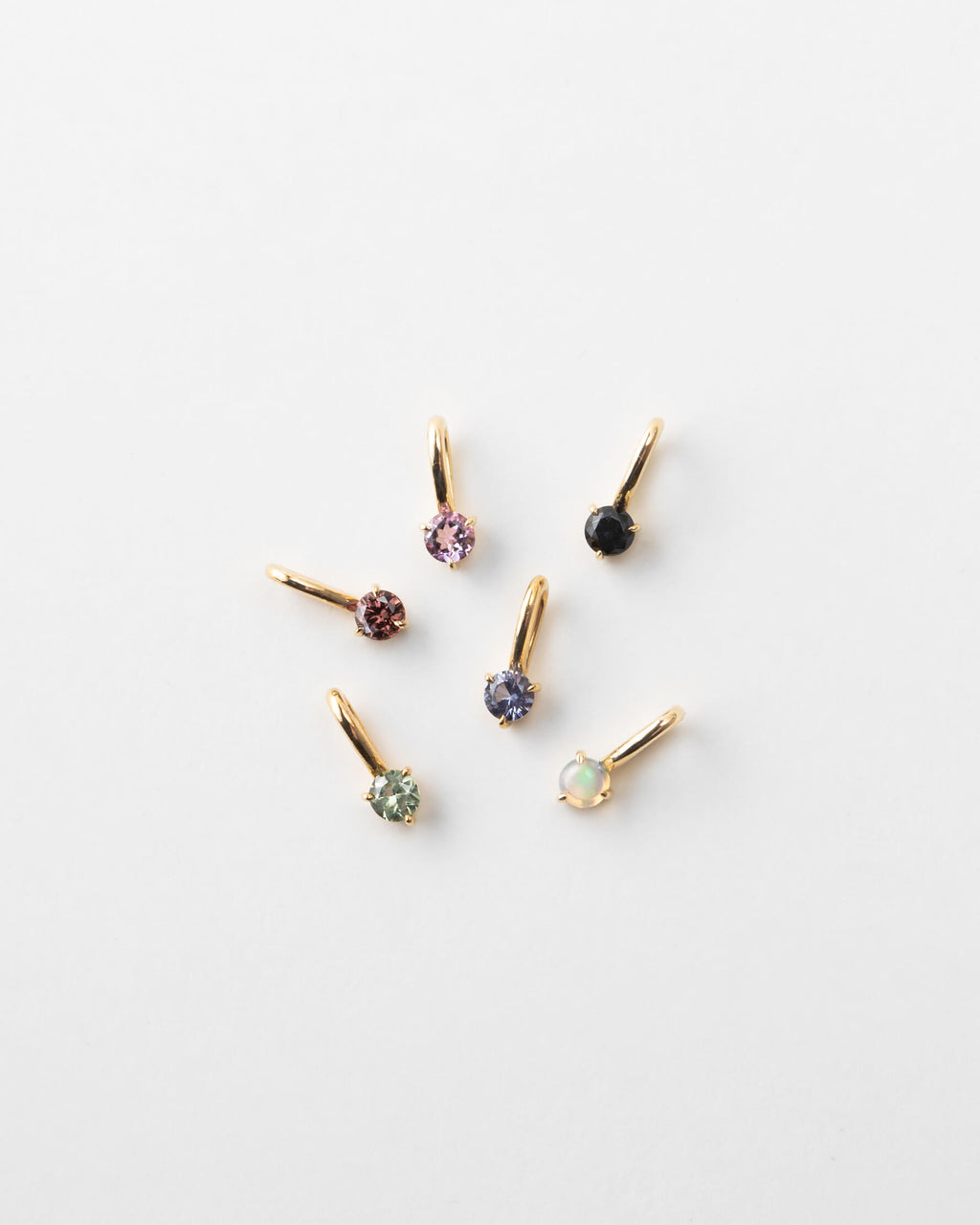 Extra Solid Gold Aura Birthstone Charm