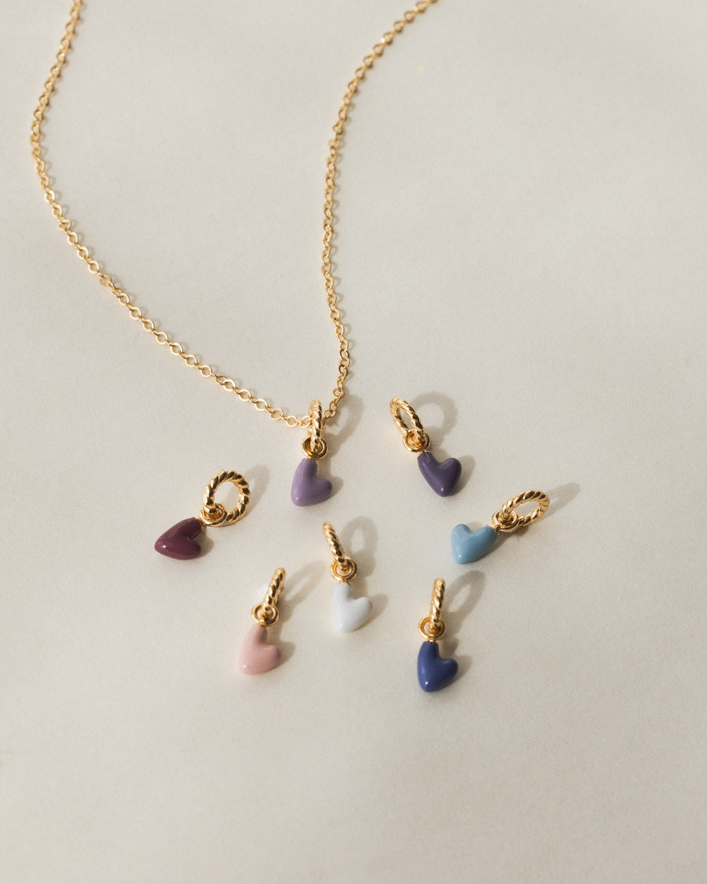 Aura Enamel Heart Charm