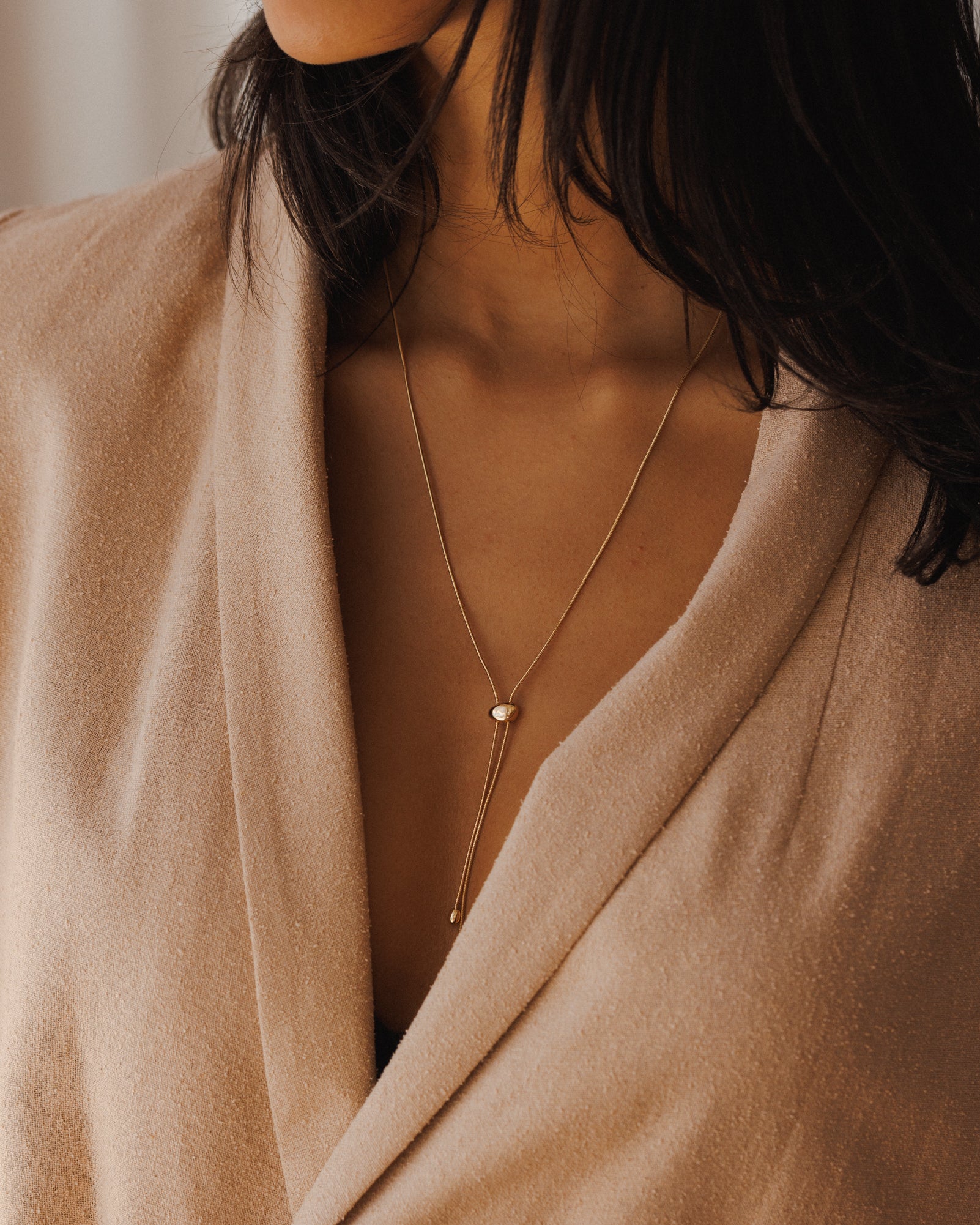 Worry Stone Bolo Necklace