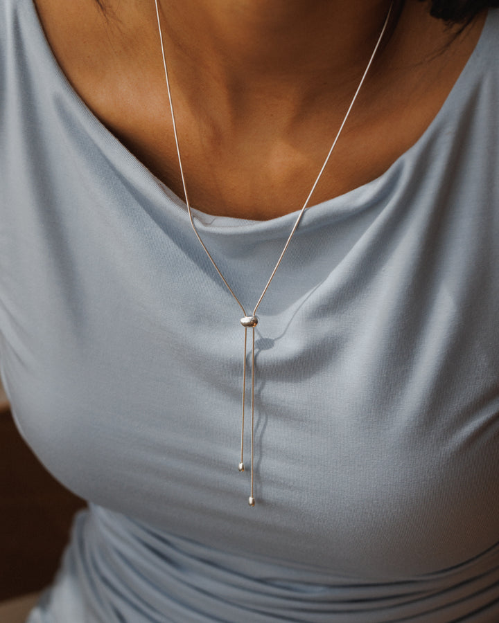 Worry Stone Bolo Necklace