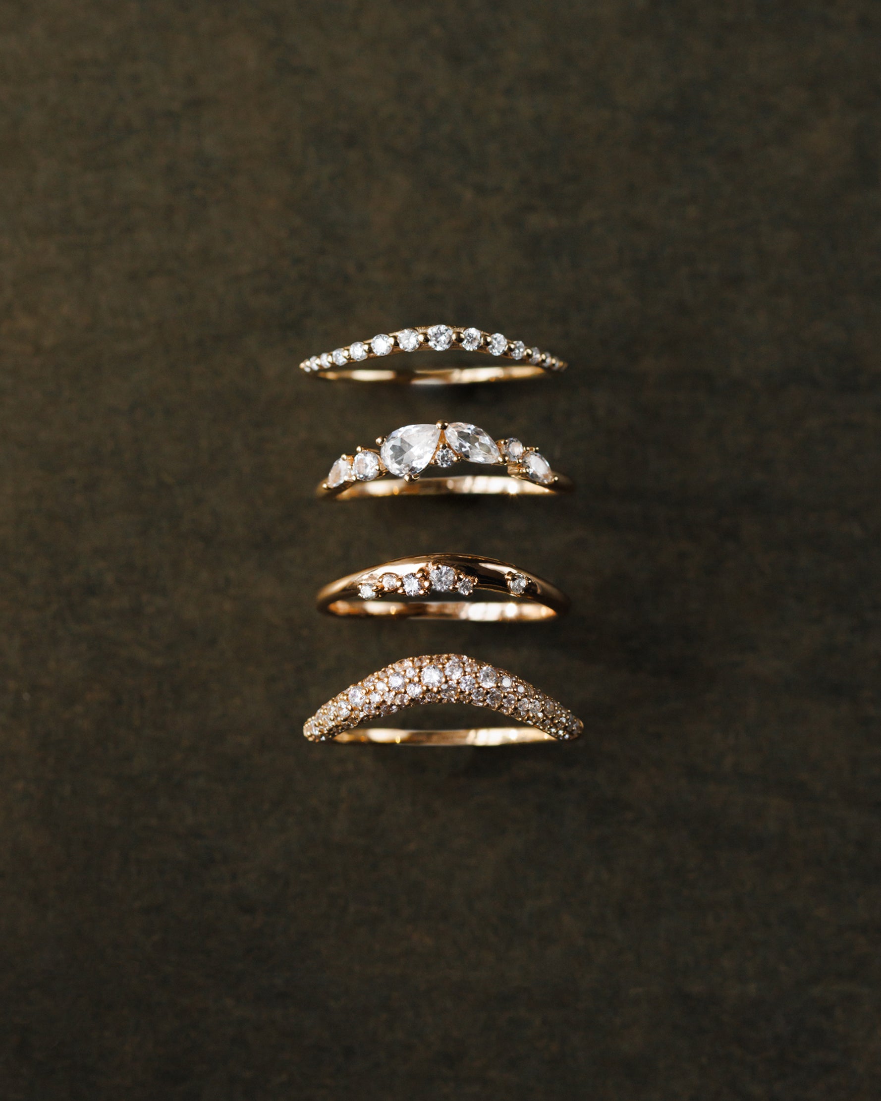 Fae White Sapphire Flow Ring