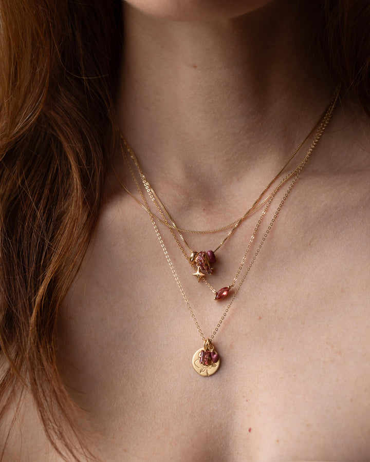 Aura Birthstone Marquise Necklace