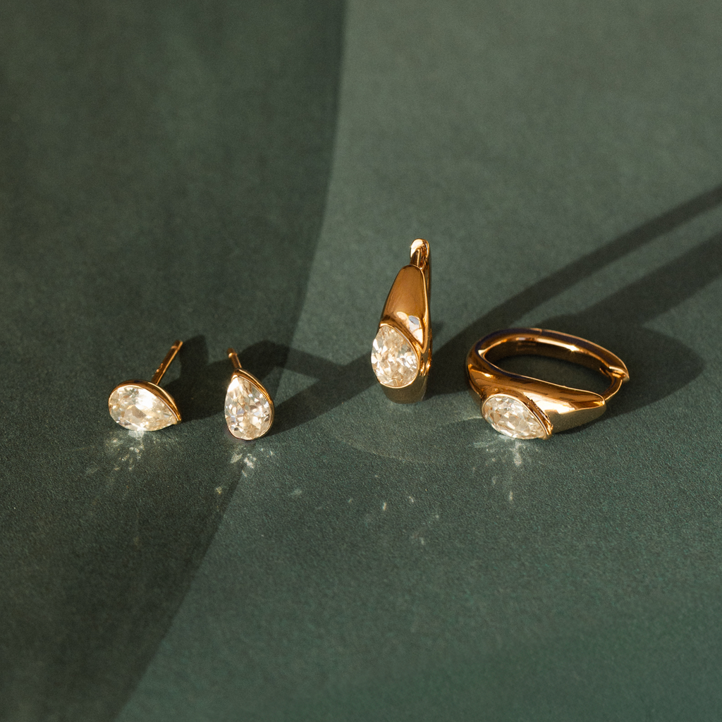 White Sapphire Zephyr Studs
