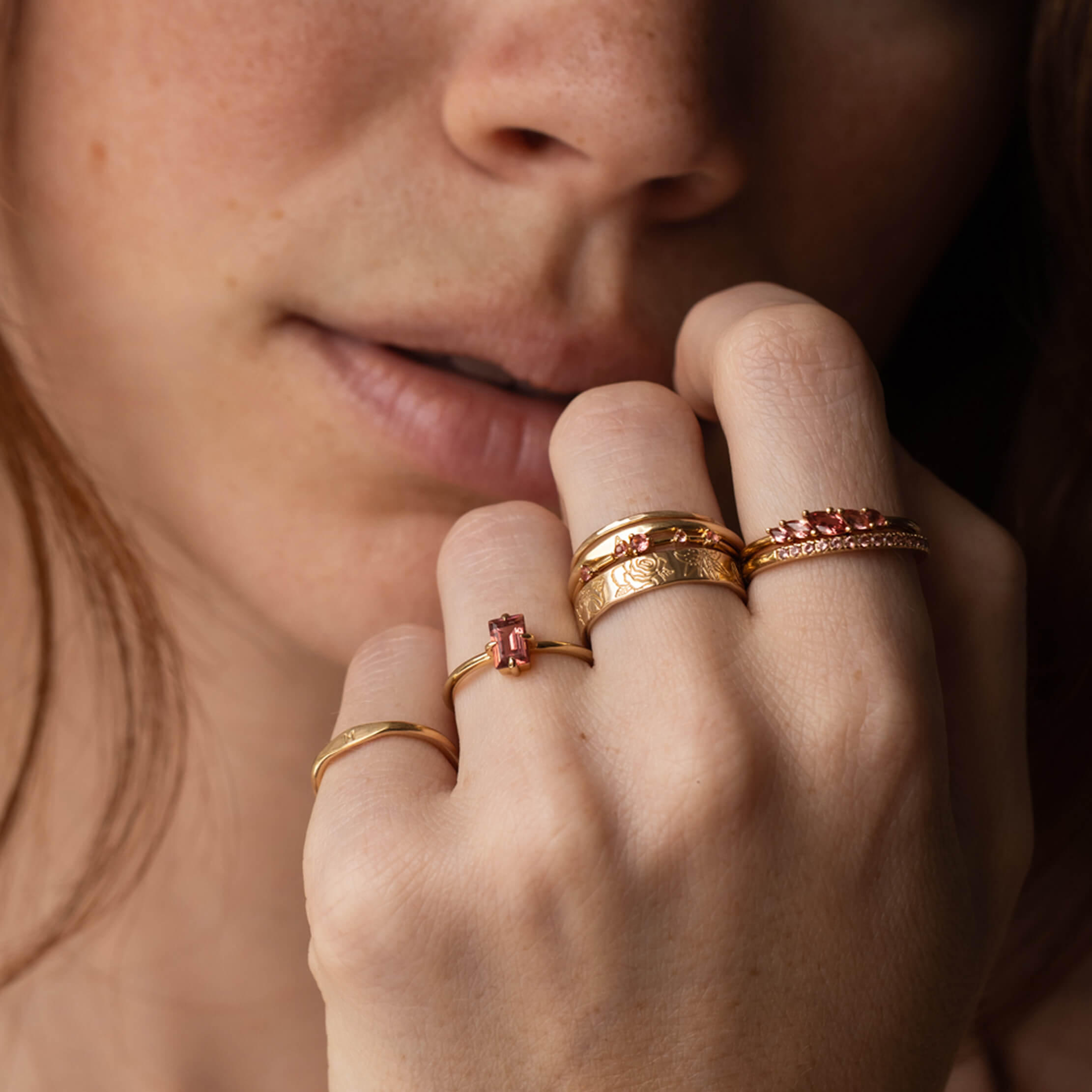Aura Birthstone Marquise Ring