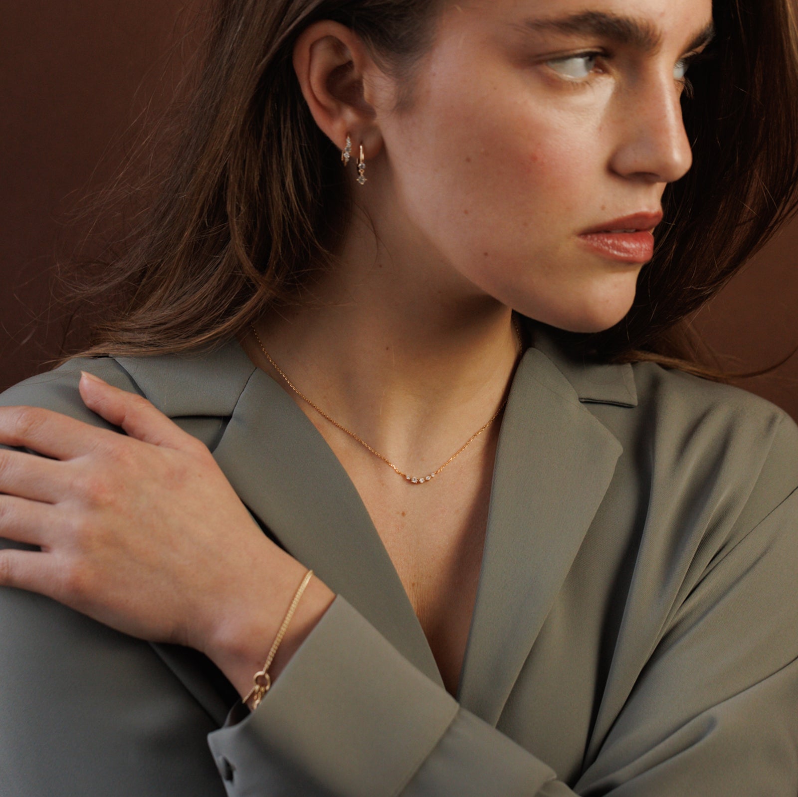 Solid Gold Starscape Necklace