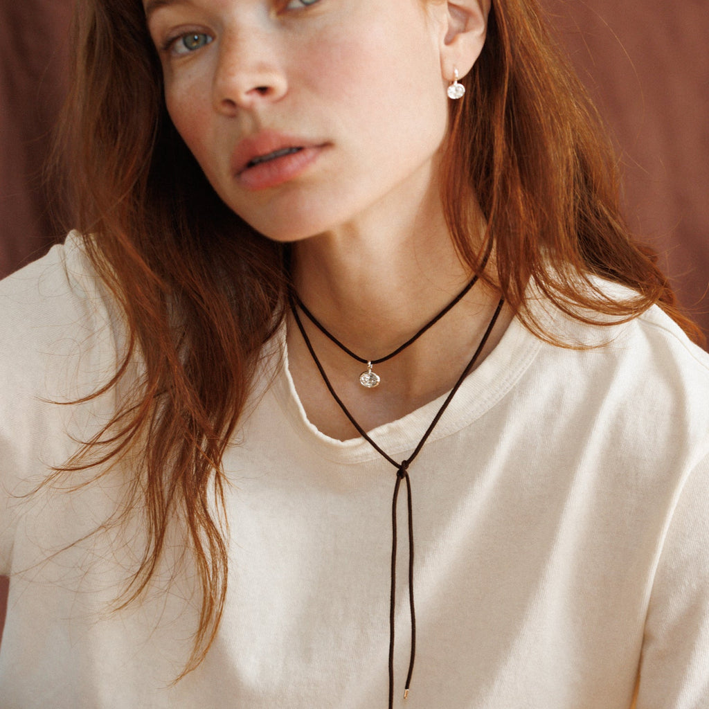 Medallion & Suede Cord Necklace