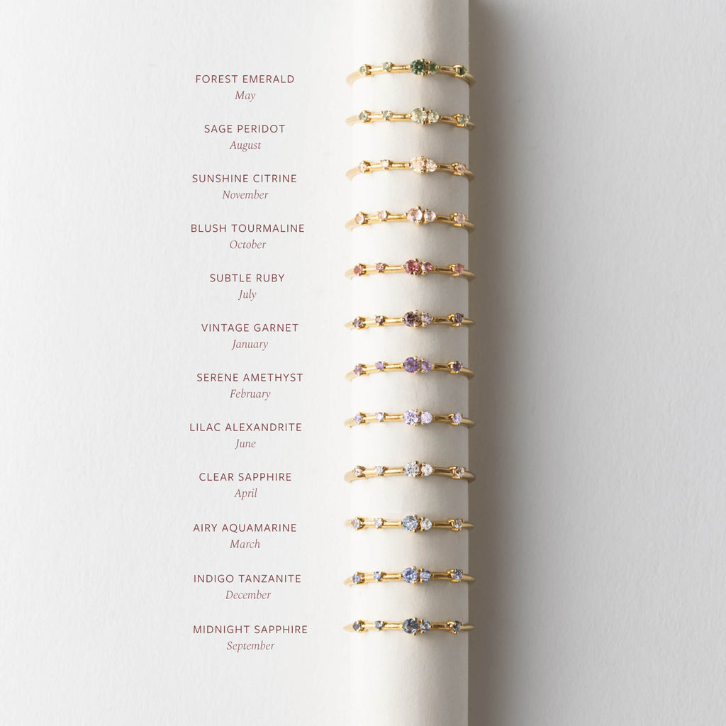 Aura Birthstone Confetti Ring