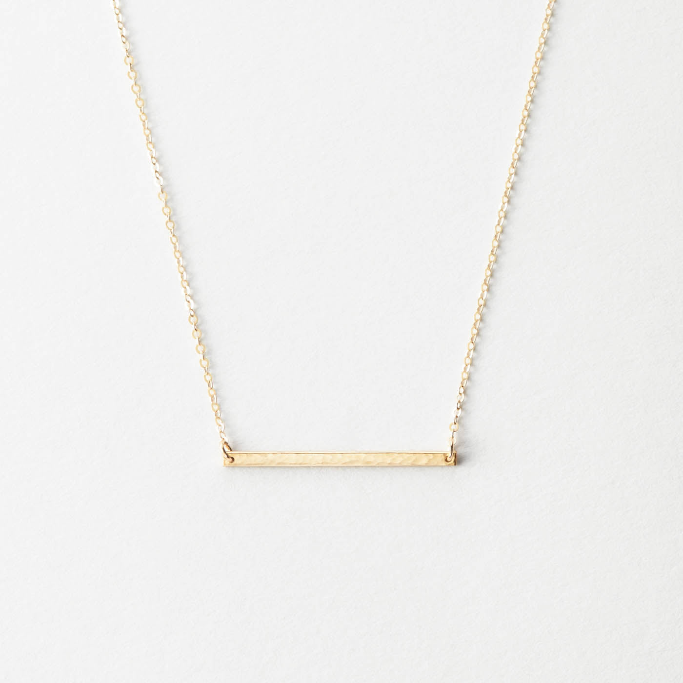 Material: 14k Gold Fill, 14k Solid Gold; Finish: Hammered