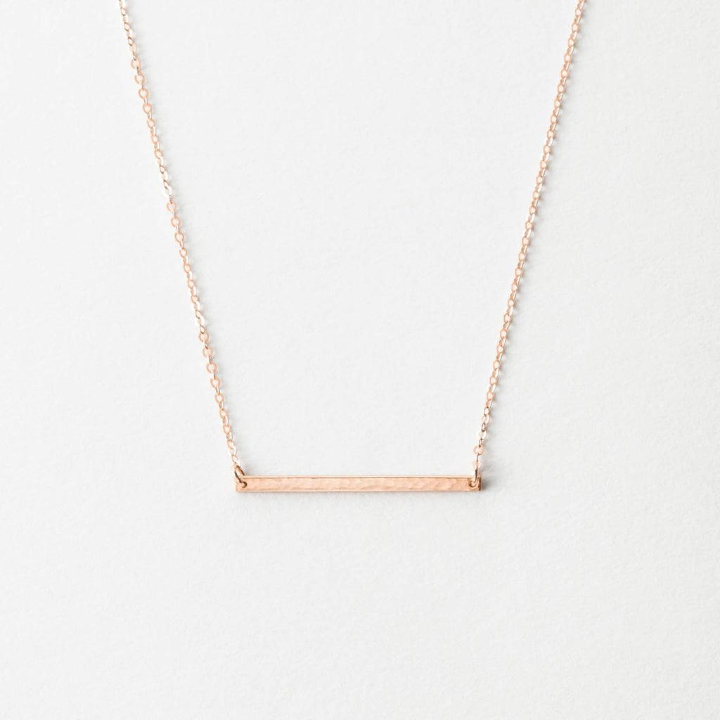 Material: Rose Gold Fill; Finish: Hammered