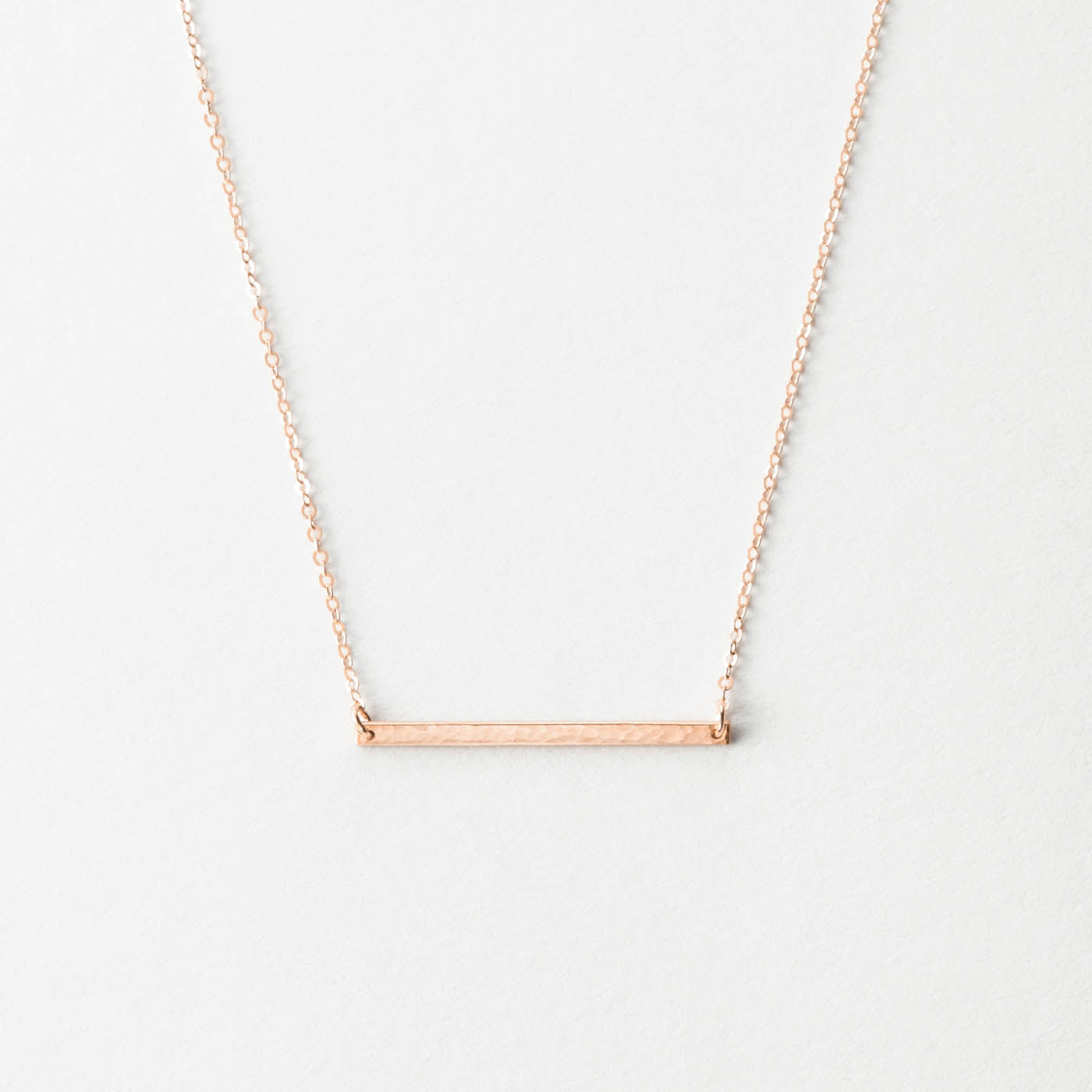 Material: Rose Gold Fill; Finish: Hammered