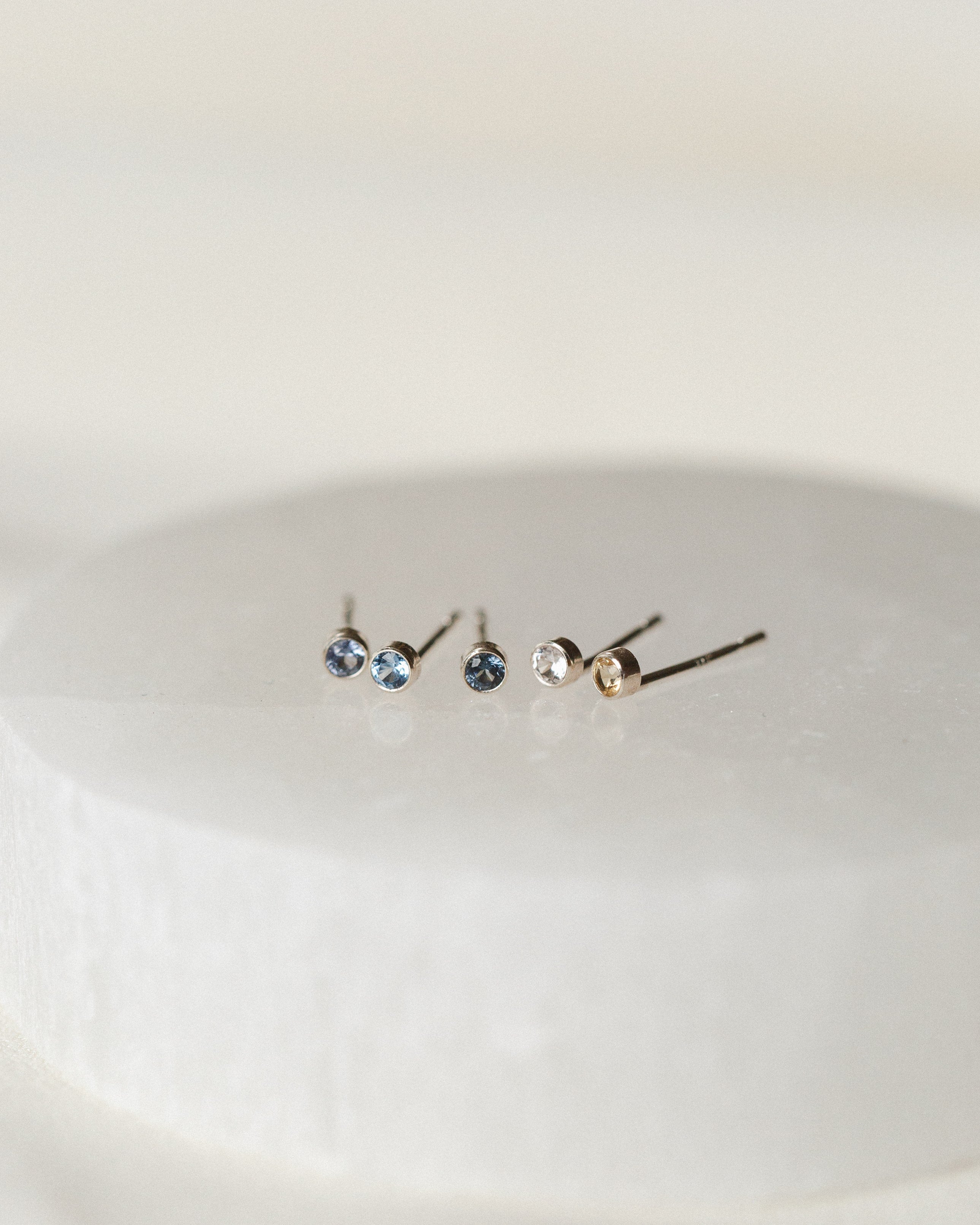 Aura Birthstone Necklace & Studs Set