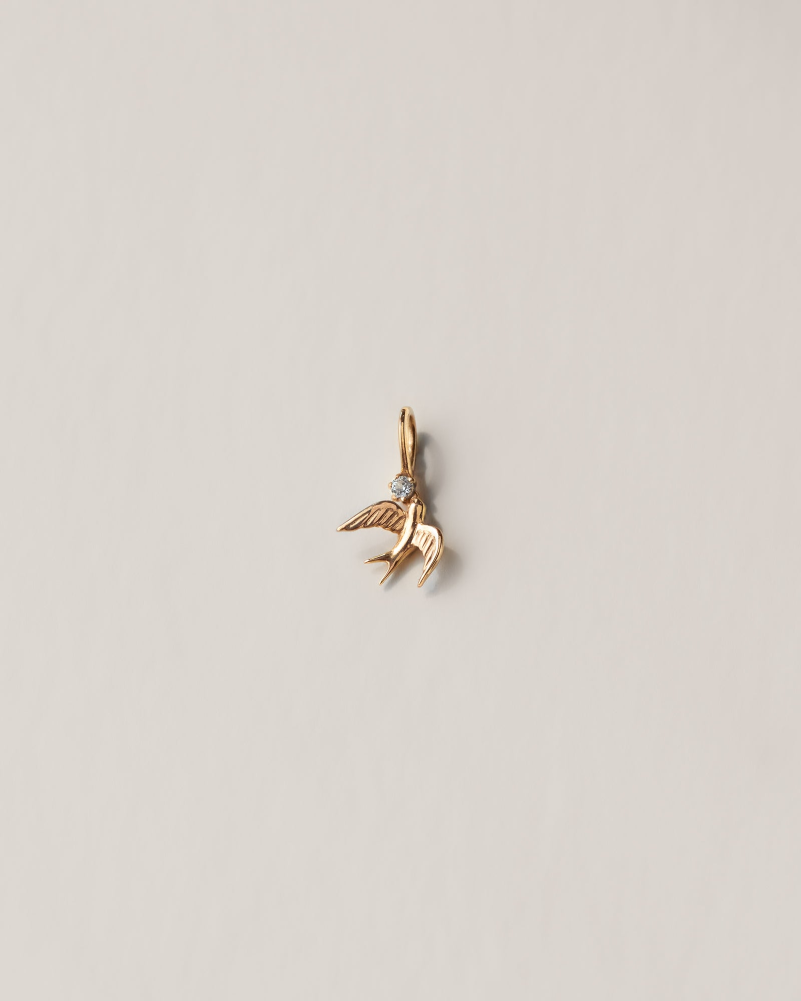 Solid Gold Swallow Charm