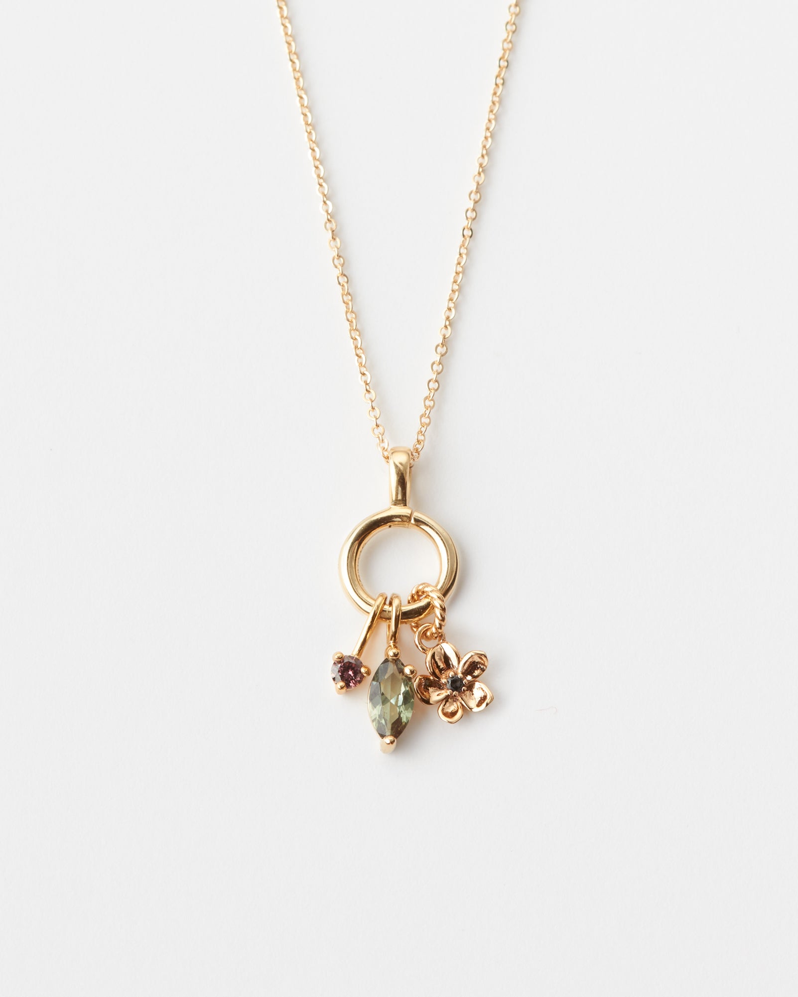 Solid Gold Charm Collector Necklace