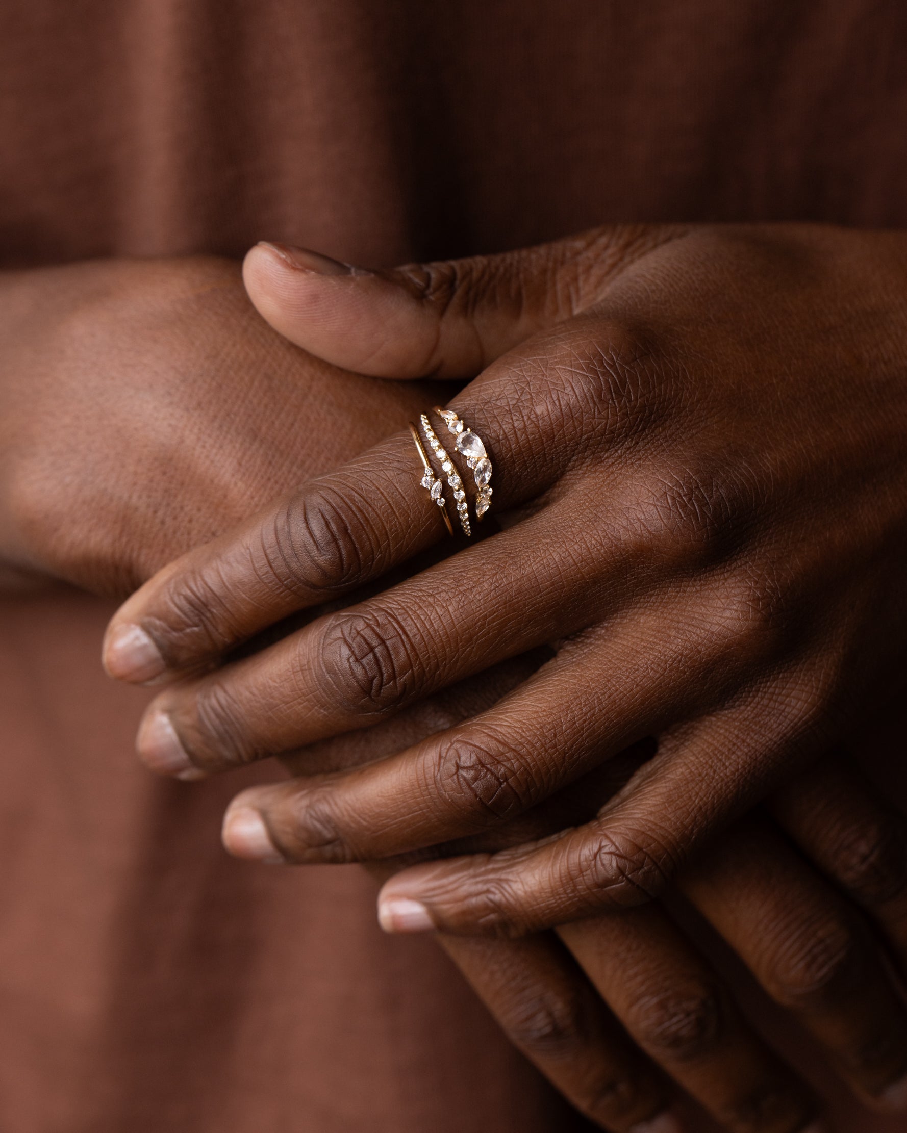 Fae White Sapphire Flow Ring