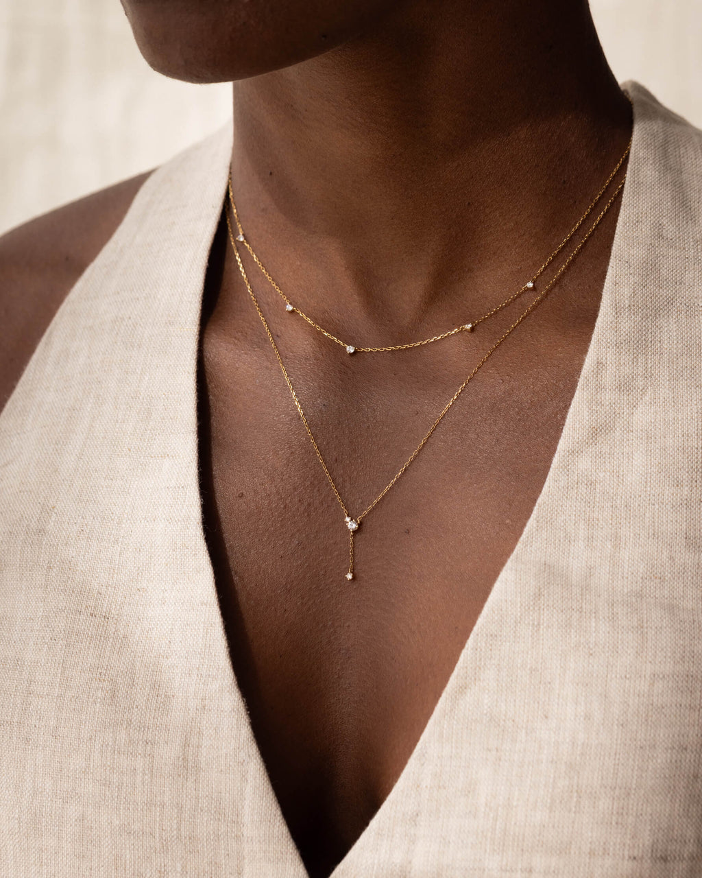 Solid Gold Fallen Star Necklace