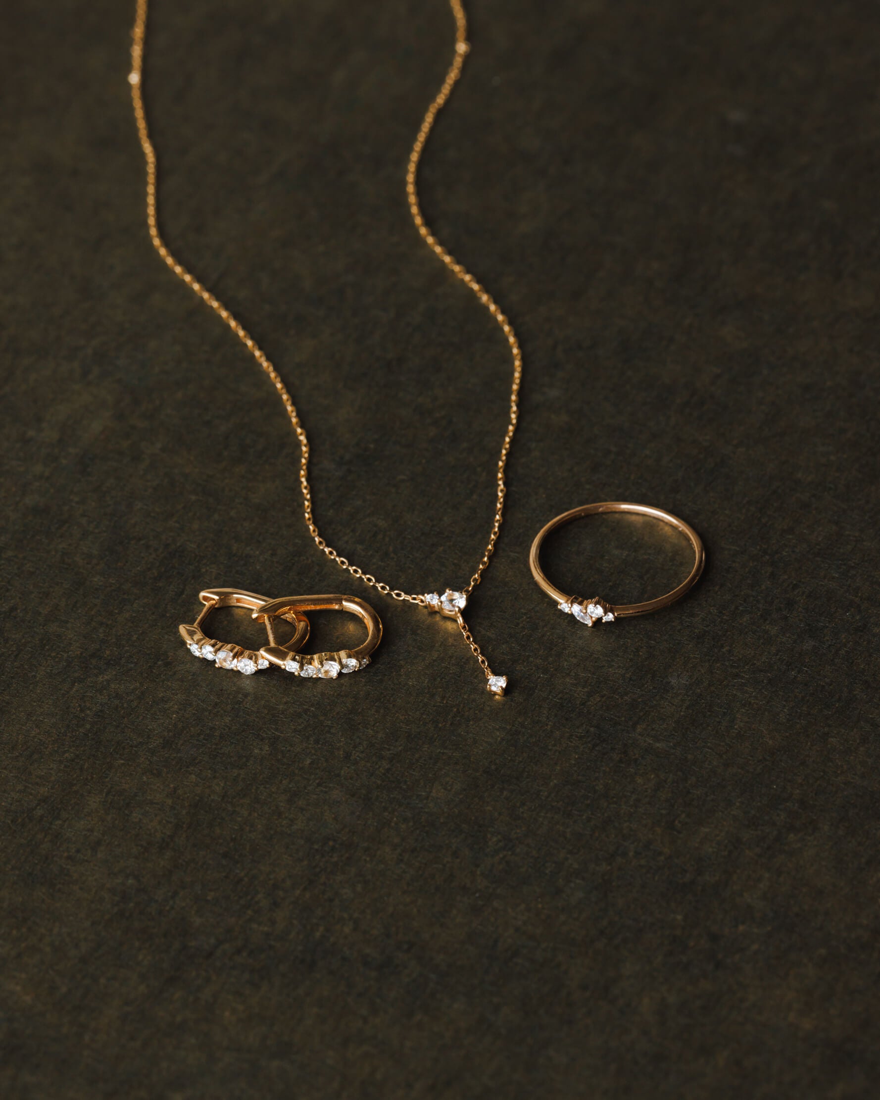 Solid Gold Fallen Star Necklace