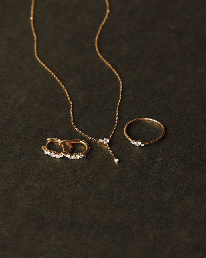 Solid Gold Fallen Star Necklace
