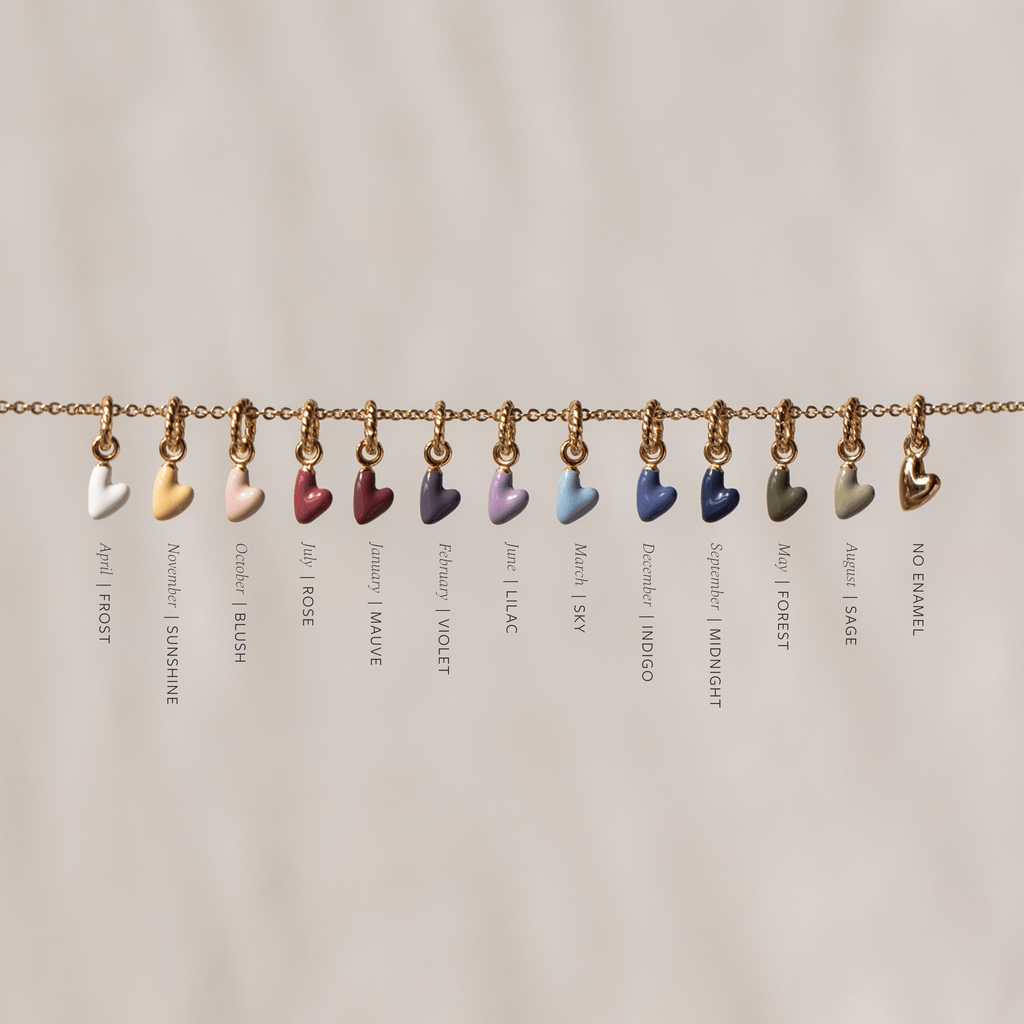 Aura Enamel Heart Charm