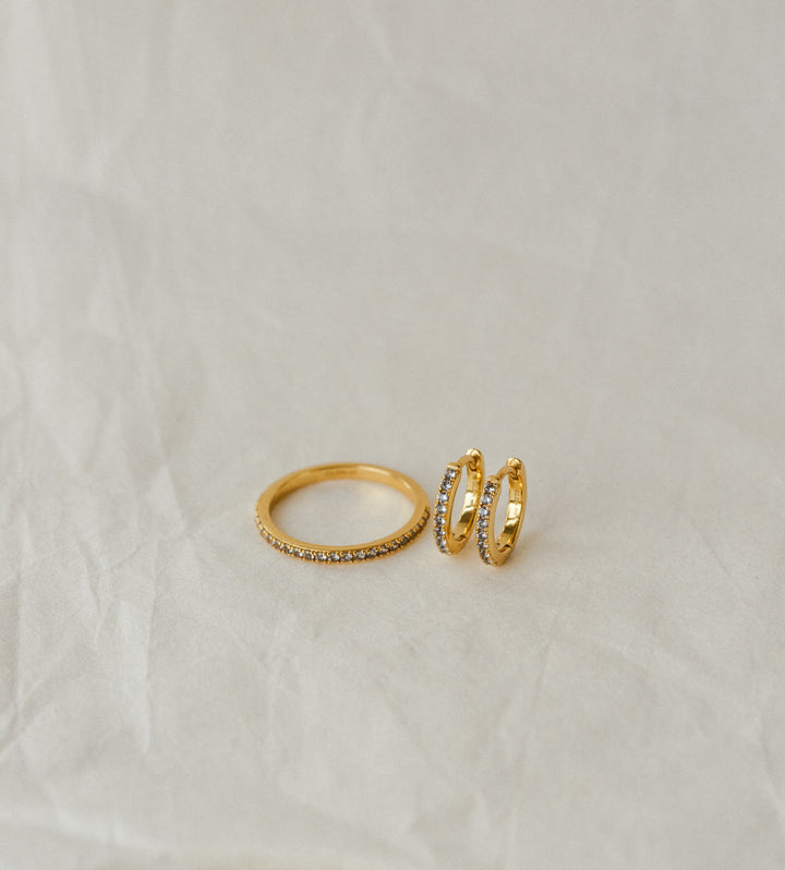 Aura Birthstone Hoops & Ring Set