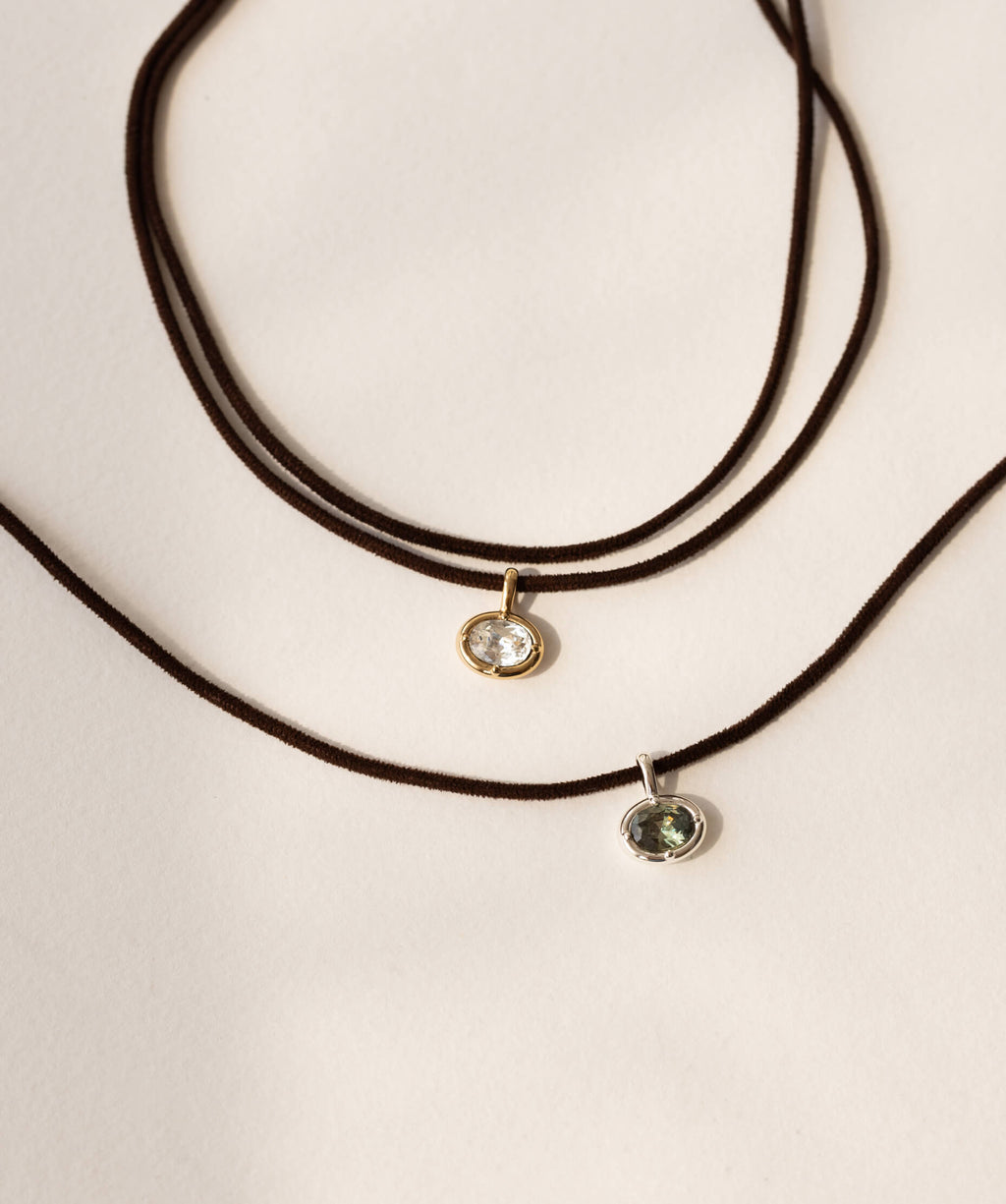 Medallion & Suede Cord Necklace