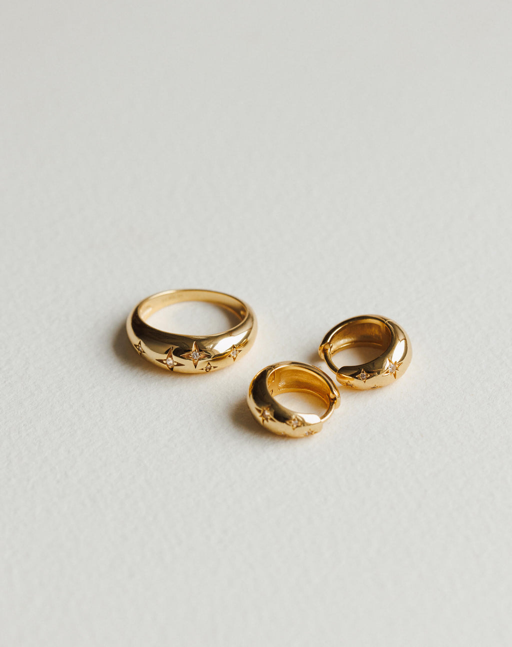 Bold celestial jewelry with white sapphires