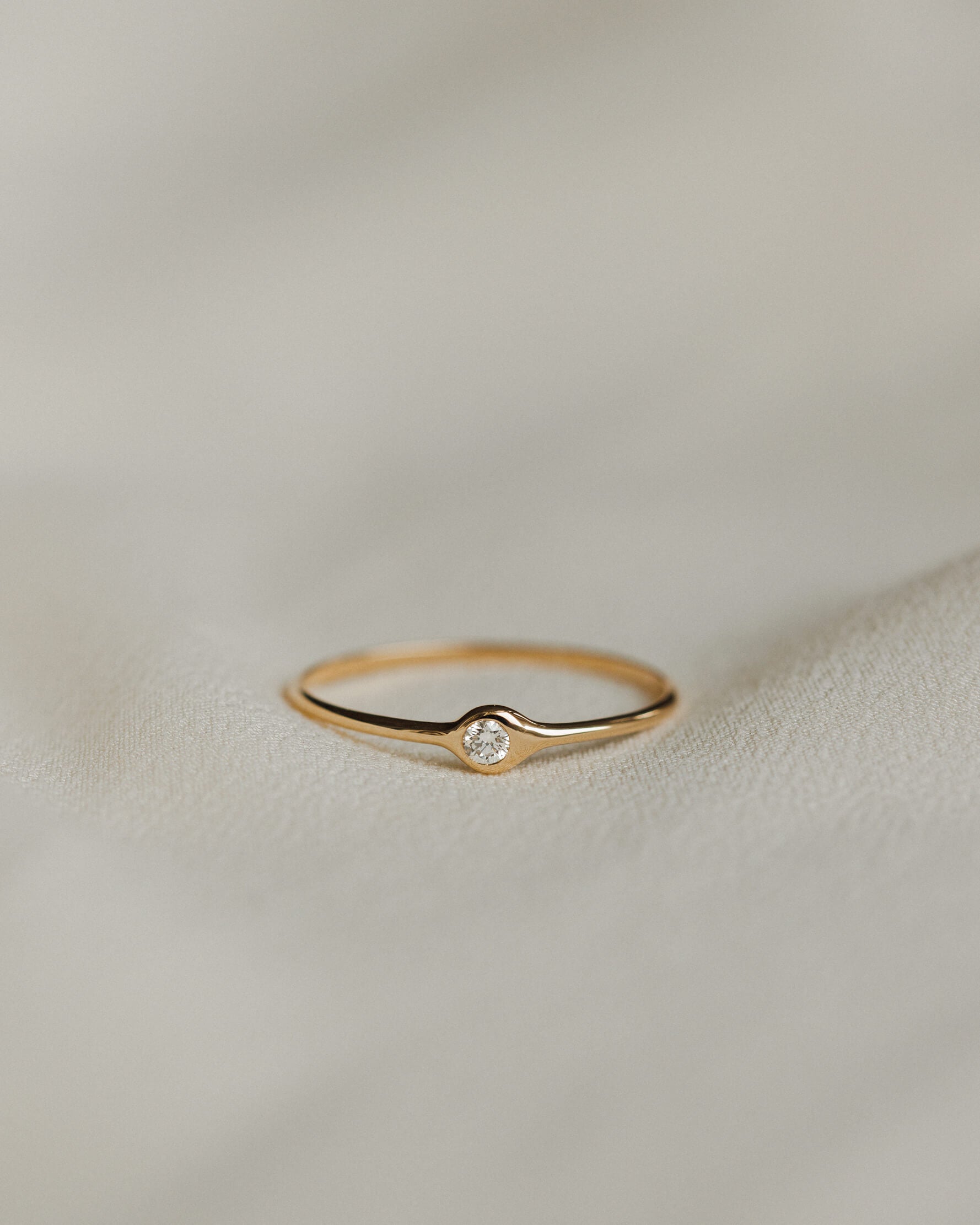 Gaia White Sapphire Solitaire Ring