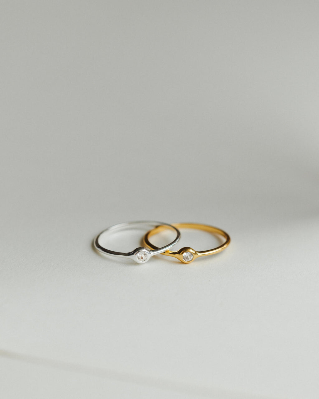 Gaia White Sapphire Solitaire Ring