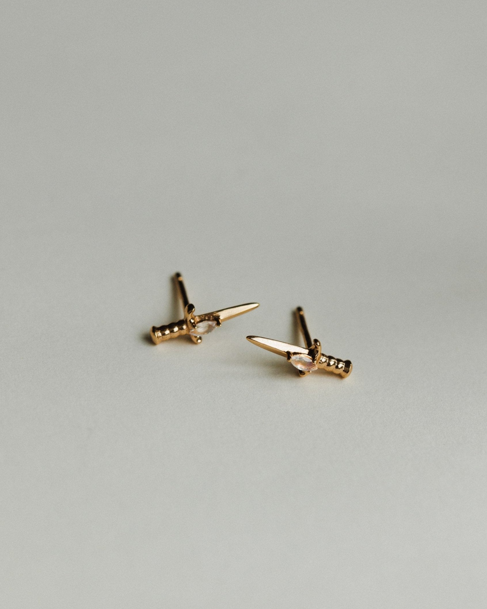 Moonstone Dagger Studs