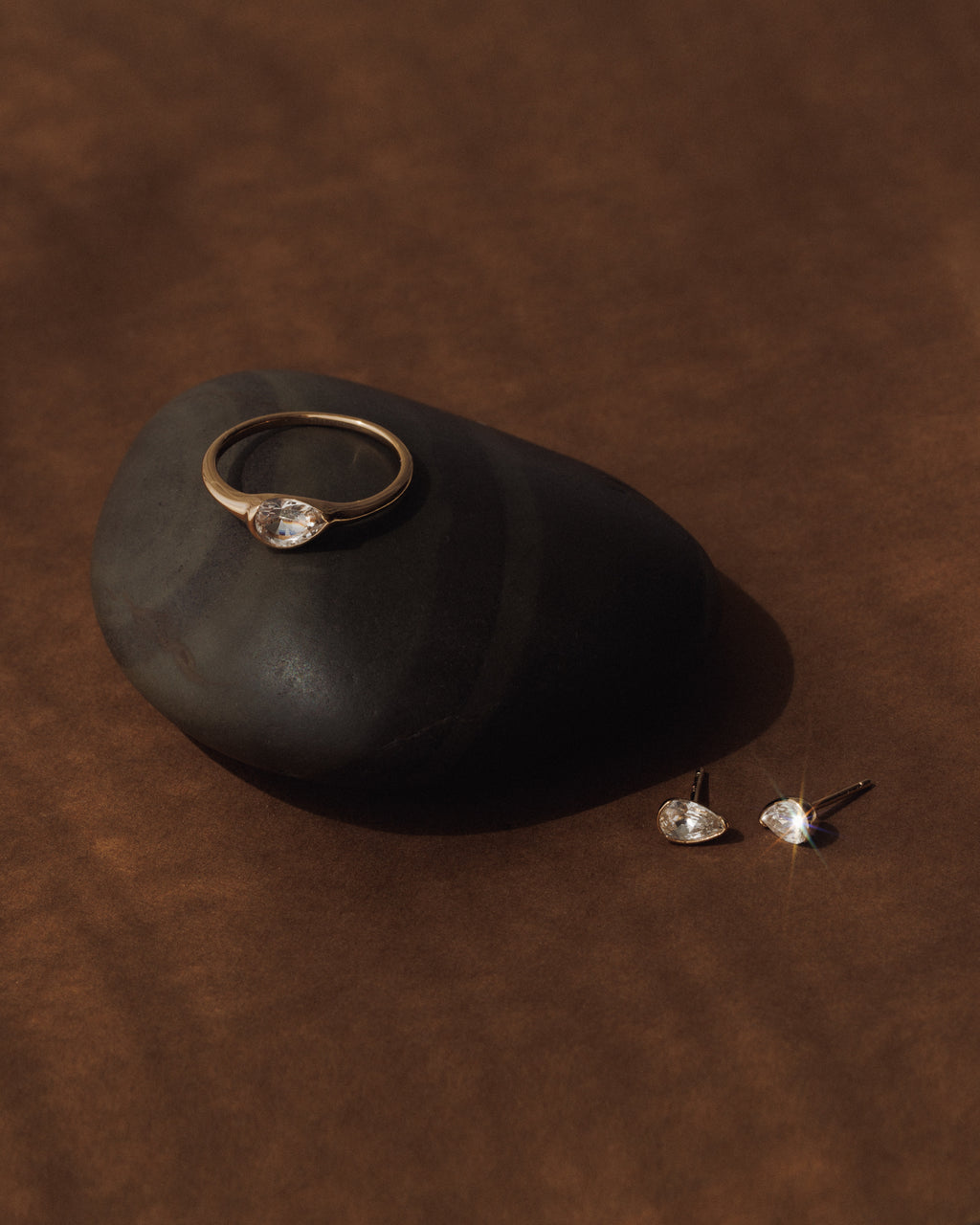 White Sapphire Zephyr Studs