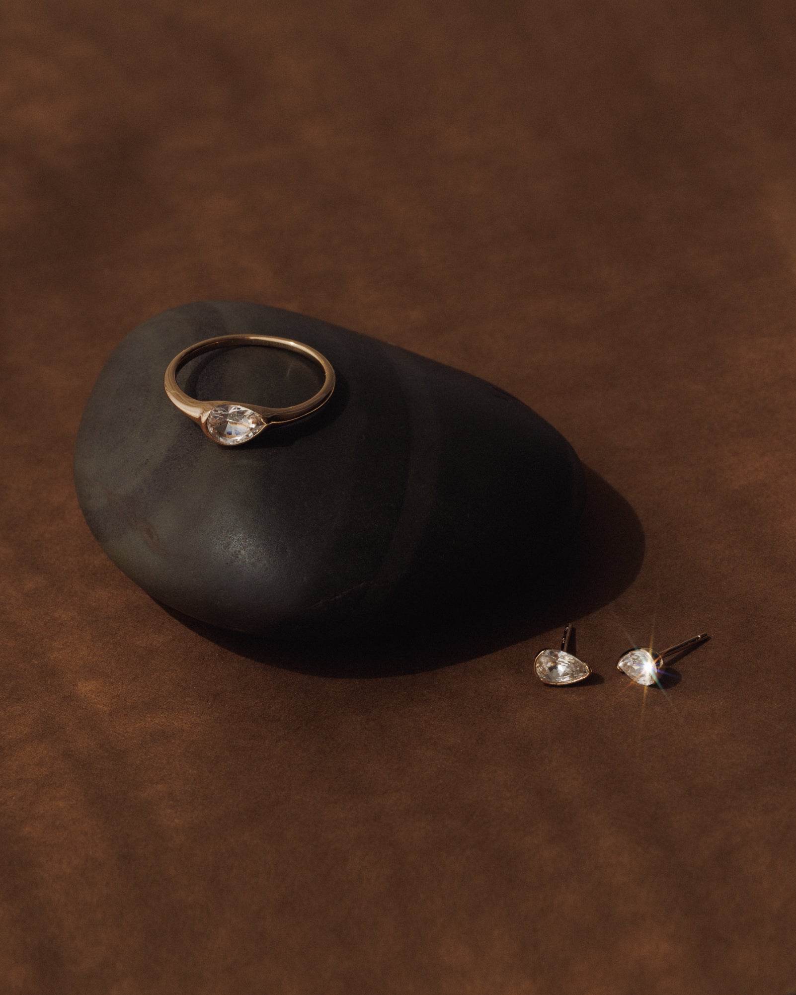 White Sapphire Zephyr Studs