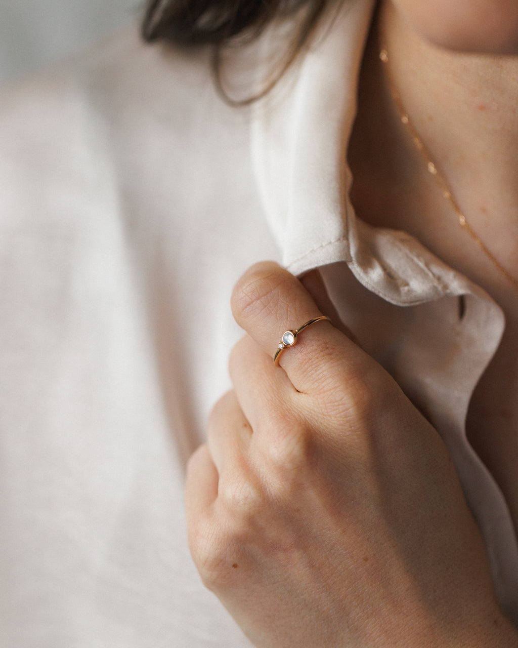 Solid Gold Moonstruck Ring