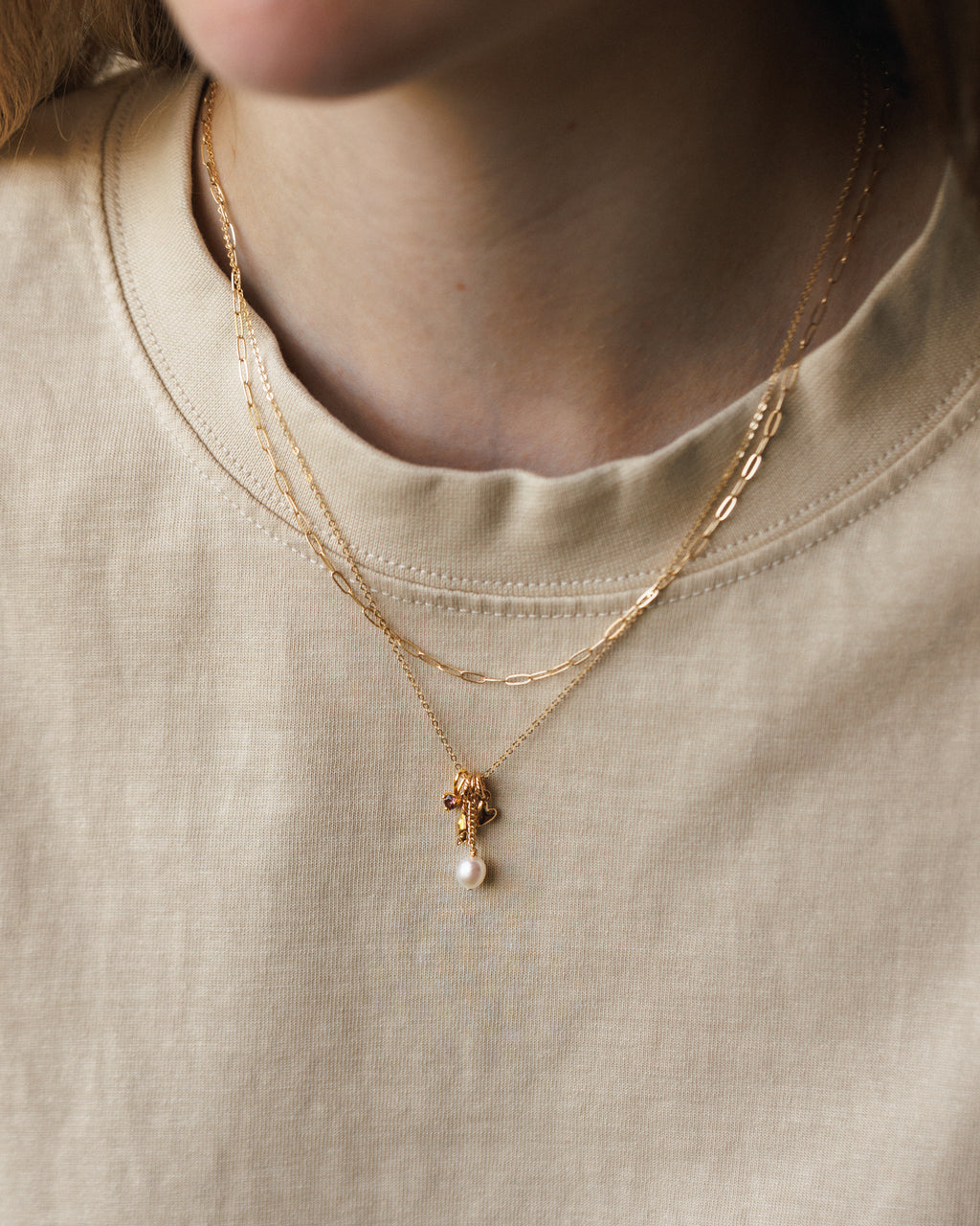 Suspended Pearl Charm