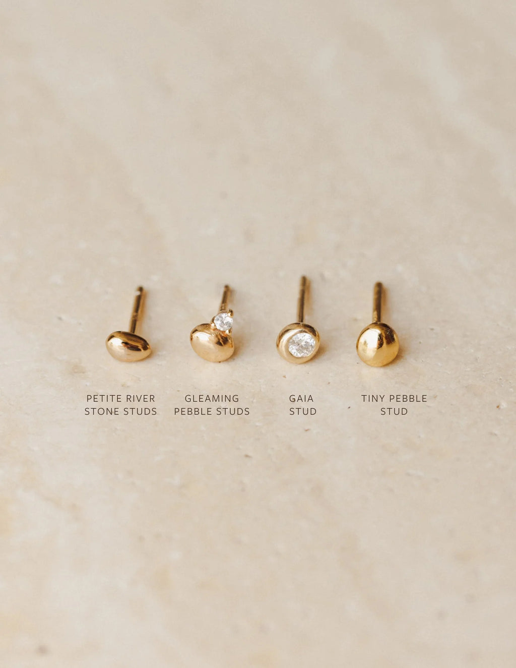 Gleaming Pebble Studs