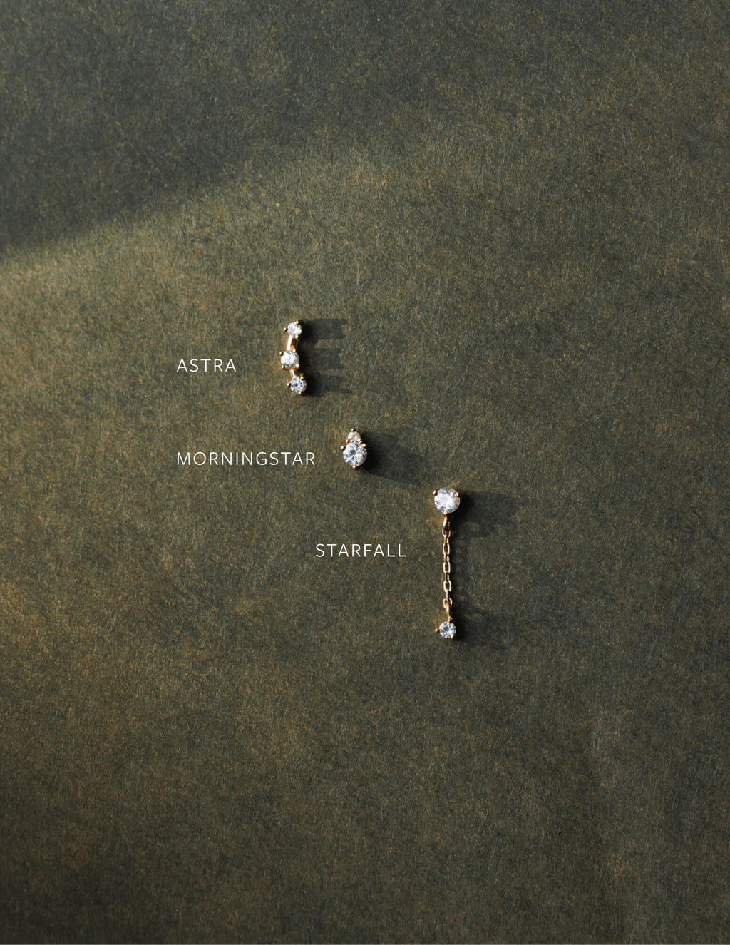 Stargazer White Sapphire Stud Set