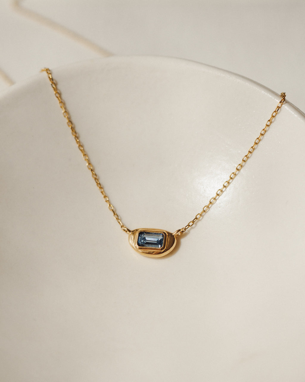 Solid Gold Lagoon Gem Necklace