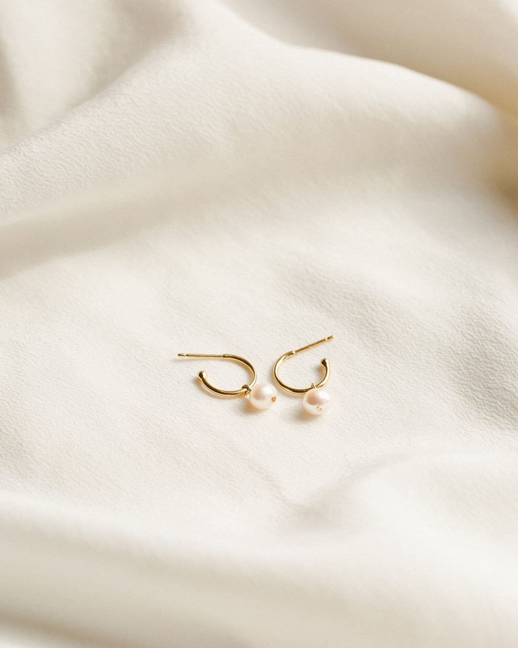 Sia Pearl Huggie Hoops