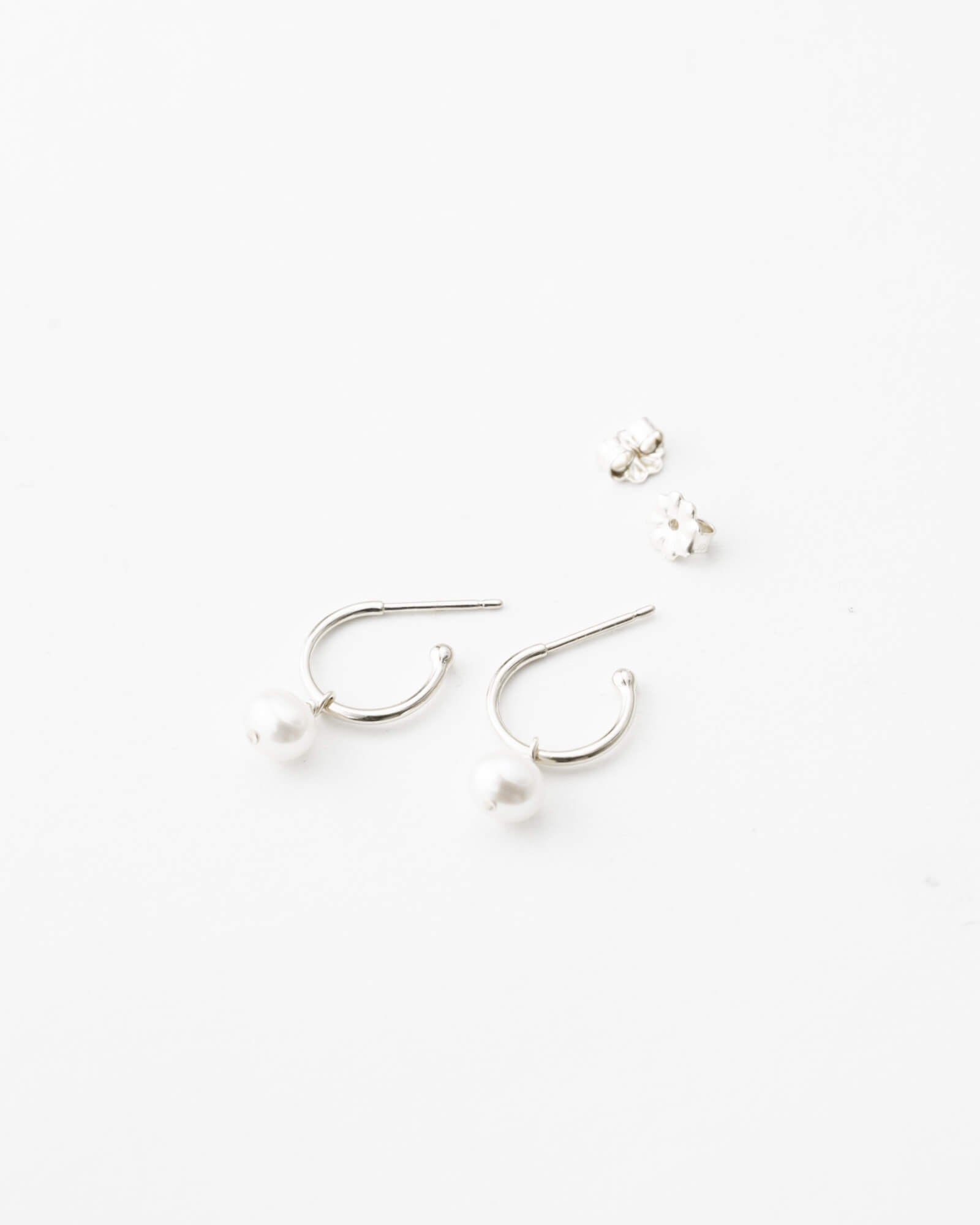 Sia Pearl Huggie Hoops