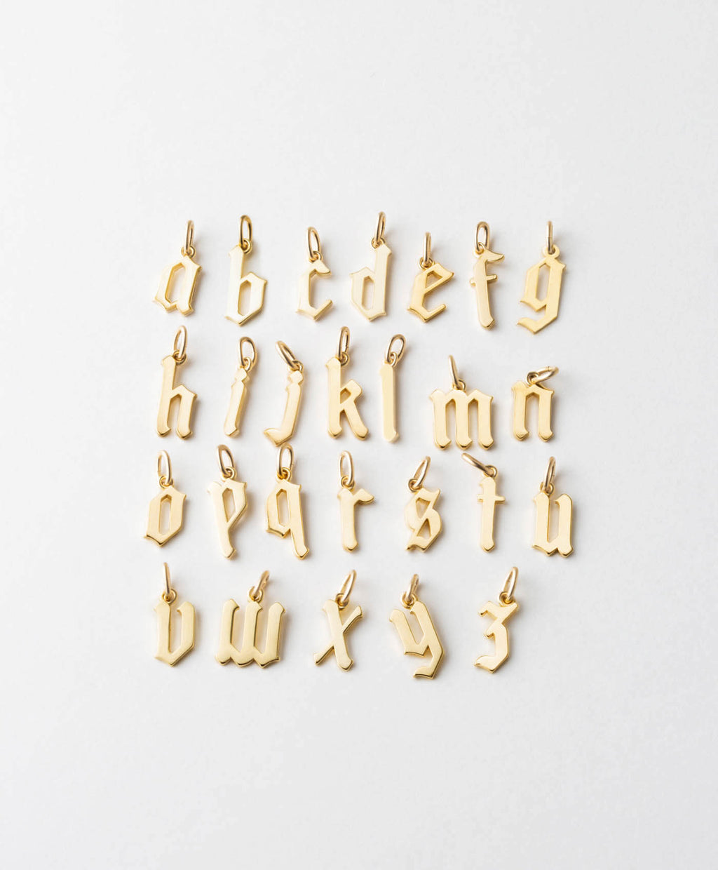 Dainty Gothic Initial Necklace