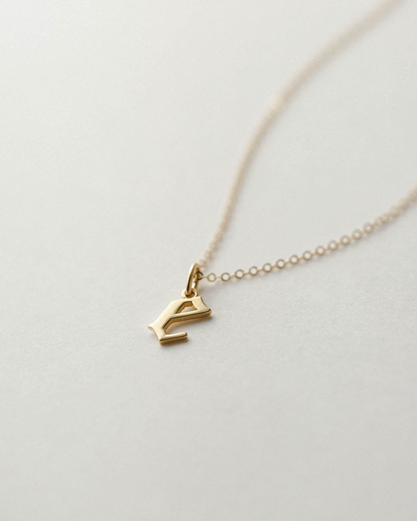 Dainty Gothic Initial Necklace